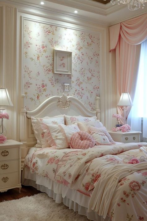 Dream Bedroom Inspiration, Pink Bedroom Ideas, Bedroom Ideas Inspiration, Classy Bedroom, تصميم للمنزل العصري, Dekorasi Kamar Tidur, Pink Bedrooms, Dream House Rooms, Cozy Room Decor