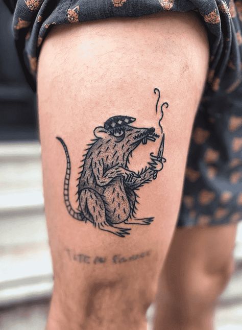 Rat Tattoo Ideas, Weird American Traditional Tattoo, Rat Tattoo Traditional, Rat Tattoo Design, Rat Tattoo, Shadow Tattoo, Mouse Tattoos, Ancient Tattoo, Skull Art Drawing