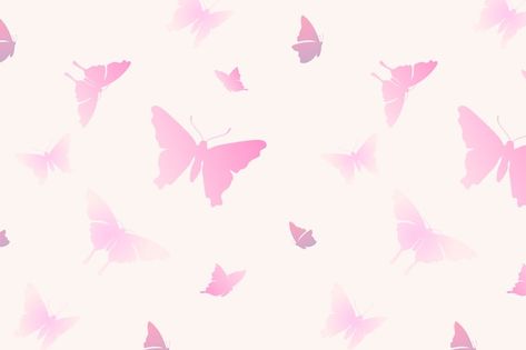 Free vector butterfly pattern background... | Free Vector #Freepik #freevector #butterfly-background #pink-butterfly #butterfly-design #pastel-pattern Butterfly Background Landscape, Feminine Pink Aesthetic, Aesthetic Vector, Vector Butterfly, Pink And Purple Background, Background Landscape, Pink Wallpaper Backgrounds, Butterfly Wallpaper Backgrounds, Butterfly Background