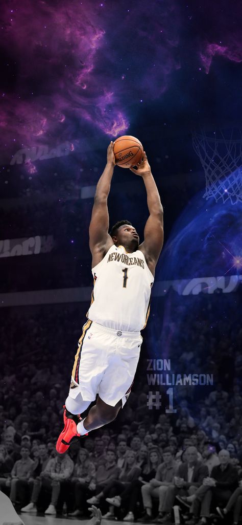 New Orleans Pelicans player Zion Williams Wallpaper. NBA Player, Forward for the NOLA Pelicans. Zion Williams Galaxy Background, Zion Williams Space Background New Orleans Pelicans Wallpaper, Zion Williamson Wallpaper, Wallpaper Nba, Punk Logo, Mouth Mask Fashion, Zion Williamson, Space Background, Galaxy Background, Nba Wallpapers