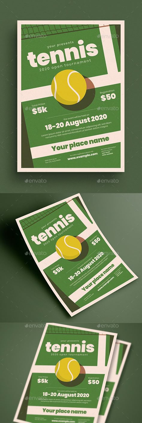 Tennis Tournament Event Flyer Tennis Logo Design Inspiration, Tennis Flyer Design, Sport Event Poster Design, Tennis Poster Design, Tennis Tournament Poster, Tennis Graphic Design, Tournament Flyer Design, Tennis Branding, Fonts For Business