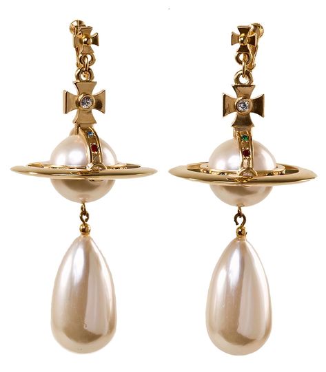 Mr Pearl, Vintage Vivienne Westwood, Vivienne Westwood Earrings, Vivienne Westwood Jewellery, Heart Sunglasses, Jewelry Inspo, Pearl Drop Earrings, Pearl Drop, Vivienne Westwood