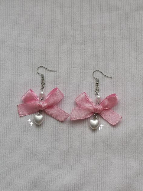 Coquette pink bow earings Coquette Earrings, Ears Pierced, Coquette Pink, Phone Charms, Earring Ideas, Bow Earrings, Jewelry Inspo, Phone Charm, Star Charms