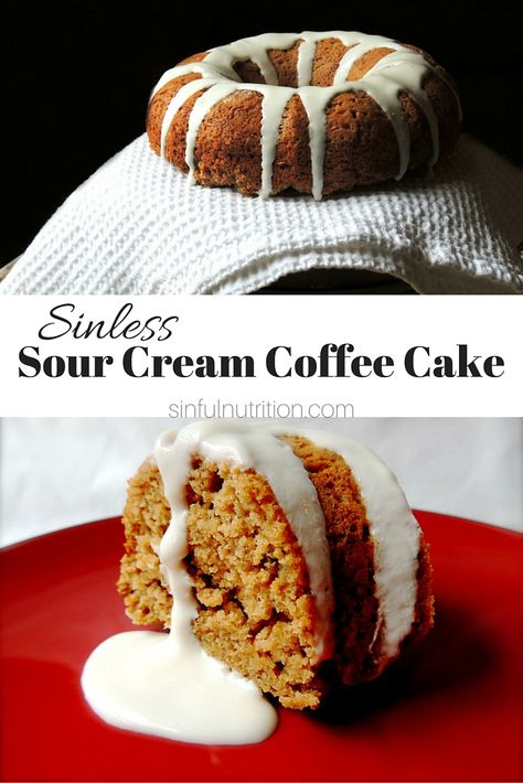 Sinless Sour Cream Coffee Cake Cinnamon Streusel Coffee Cake, Banana Coffee Cakes, Cinnamon Crunch, Pumpkin Bundt Cake, Pumpkin Coffee Cakes, Sour Cream Coffee Cake, Sour Cream Cake, Pumpkin Coffee, Holiday Breakfast