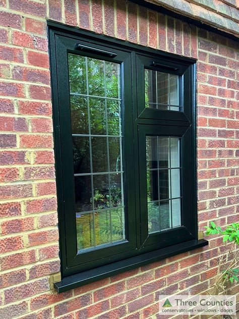 Admire these timeless flush casement windows in sleek black! They're a stunning addition, perfectly complementing our customer's home. Delighted customers, delighted us! For your free, no-obligation quote, give us a call at 01252 414800. #ClassicElegance #HomeImprovement Black Flush Casement Windows, Black Casement Windows, Flush Casement Windows, Casement Windows, A Call, Classic Elegance, Home Improvement, Sleek, Quick Saves