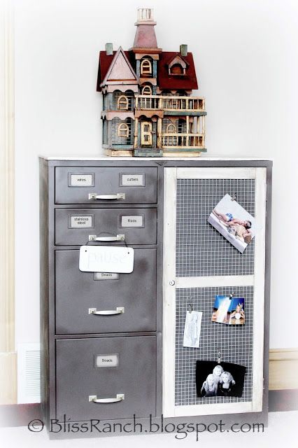 Metal File Cabinet Makeover, Storage Cabinet Makeover, File Cabinet Redo, Diy File Cabinet, Metal File Cabinet, File Cabinet Makeover, Metal Storage Cabinet, Redo Cabinets, Metal Filing Cabinet