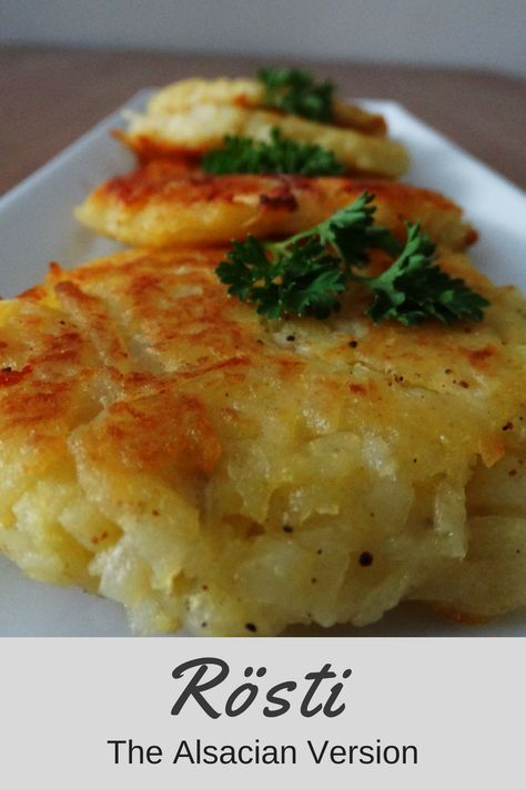 Aartappel Resepte, Potatoes Romanoff Recipe, Potato Rosti Recipe, Rosti Recipe, Potato Pancake Recipe, Potato Rosti, Swiss Food, Potatoe Pancake Recipe, Swiss Recipes