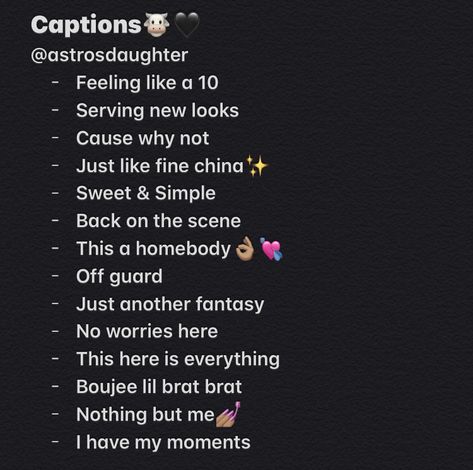 Good Instagram Quotes, Quotes For Captions, Pic Captions, How To Write Good, Baddie Captions, Instagram Caption Lyrics, Dope Captions For Instagram, Short Captions, One Word Instagram Captions