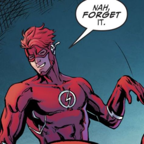 Wally West The Flash, Old Teen Titans, Dc Comics Funny, Bleach Funny, Flash Comics, Drawing Superheroes, Wally West, Western Comics, Kid Flash