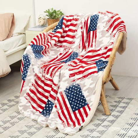 PRICES MAY VARY. A patriotic blanket,showcase your patriotic loyalty with this ultimate cozy Catalonia American USA Flag Blanket. Wonderful as a gift for the Holidays: 4th of July Independance day, Memorial Day,Veterans Day,Labor day,Father's Day,Thanksgiving Day,Christams. This is a great accessory for bed or sofa around the house, accent your home or occasion with a traditional simple design and nationalism. Made of material is exceptionally warm and is also lightweight, and hypoallergenic, th Mother Days Gift, Waterproof Blanket, Oversized Throw Blanket, Independance Day, Blue Throw Blanket, Reversible Blanket, Blanket For Couch, Sherpa Throw Blankets, Gifts For Veterans