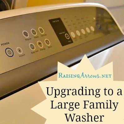 Having the right tools for the job is such a blessing!  I love this washer and the work it can do! | RaisingArrows.net Best Washer And Dryer For Large Family, Large Families Living, Homemaking Binder, Dhc Deep Cleansing Oil, Homemaking Skills, Washer Dryer Set, Clean Washer, Washer Cleaner, Laundry Ideas