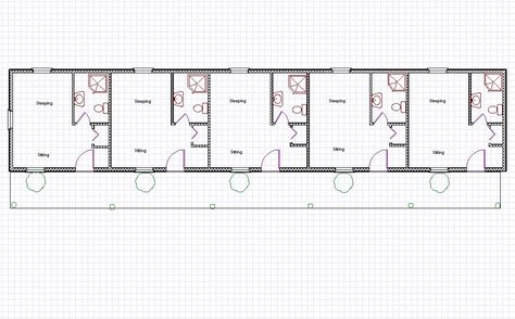 Motel Room Design, Motel Architecture, Motel Design, Small Lodge, Efficiency Apartment, Smart House Plans, Hotel Room Design Plan, Lodge Bedroom, Site Plan Design