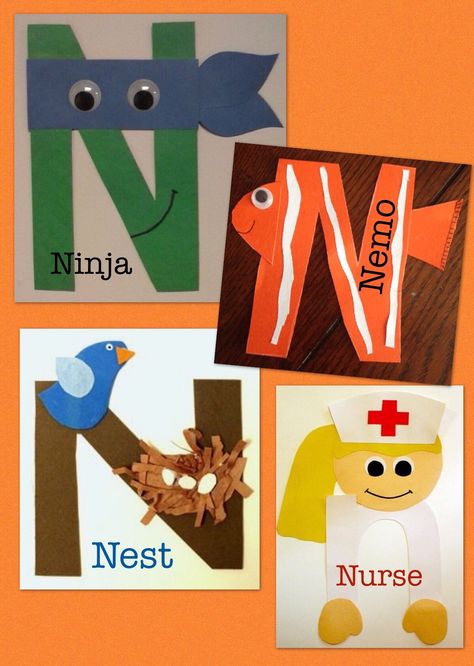 N Activities For Preschool, Letter N Activities For Preschool, Letter N Crafts For Preschoolers, N Activities, Letter Activities For Preschool, Preschool Alphabet Book, Letter N Activities, Preschool Letter Crafts, Alphabet Crafts Preschool