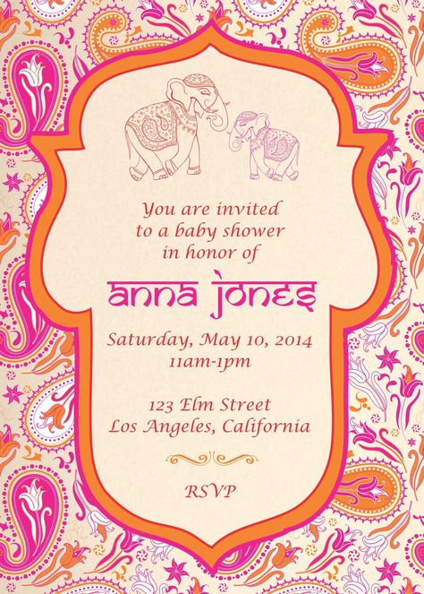 Indian Baby Shower Invitations, Work Baby Showers, Indian Invitation, Free Printable Wedding Invitations, Style Themes, Indian Baby Showers, Baby Shower Invitation Wording, Princess Baby Shower Invitation, Couples Baby Shower Invitations