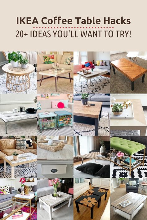 Improvised Coffee Table, Cool Coffee Table Ideas, Cheap Coffee Table Ideas, Borgeby Coffee Table Hack, Outdoor Coffee Table With Storage, Alternative Coffee Table Ideas, Coffee Table Storage Ideas, Ikea Hacks Coffee Table, Coffee Table Alternative Ideas