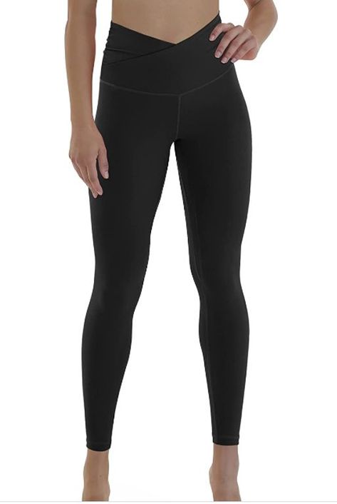 Yoga Outfits For Women Fashion, Women Gym Outfits, Amazon Leggings, Cross Leggings, Criss Cross Leggings, Workout Yoga Pants, Lululemon Black Leggings, Aerie Leggings, Gym Clothes Women