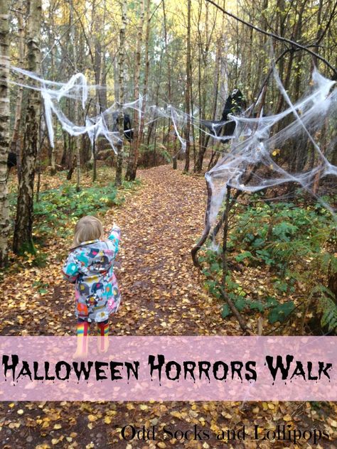 Halloween Horror Walk - Odd Socks and Lollipops Spooky Walk, Hayride Ideas, Haunted Trail Ideas, Toddler Entertainment, Trail Ideas, Haunted Trail, Cannock Chase, Boo Bash, Haunted Woods