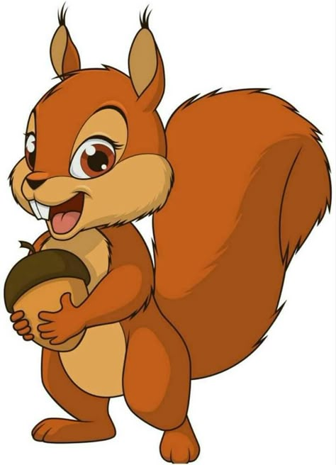 Cute Squirrel Cartoon, Squirrel Cartoon, Squirrel Clipart, Funny Squirrel, Illustration Funny, Squirrel Funny, Illustration Flat, Cute Squirrel, Baby Squirrel