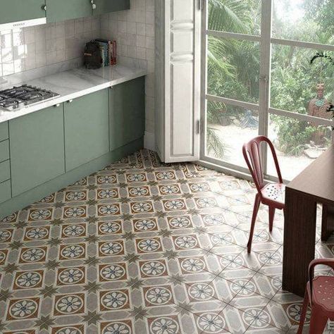 Hydraulic Tiles, Victorian Floor Tiles, Victorian Floor, Mediterranean Kitchen, Floor Edging, Encaustic Tile, Italian Tiles, Sopot, Art Chair