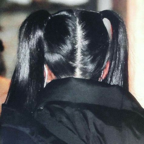 yoon preview details icon stayc Black Pigtails, It's Going Down, Ulzzang Girl, Aesthetic Girl, Hair Inspo, Kpop Girls, Black Hair, Hair Wrap, Bangs