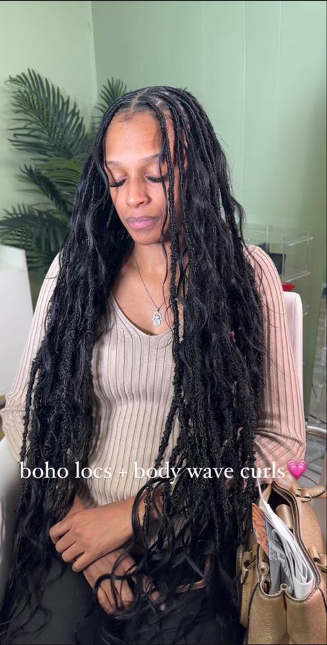 Layered Soft Locs, Bohemian Soft Locs, Long Faux Locs, Boho Faux Locs, Boho Locs, Faux Locs Hairstyles, Hippie Hair, Cute Braided Hairstyles, Protective Hairstyles Braids