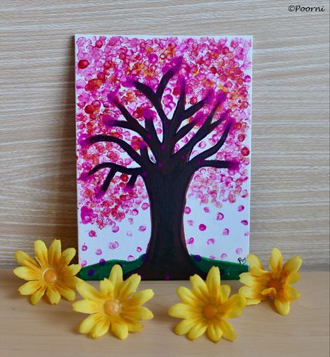 Easy cotton Swab
painting techniques For beginners Tree Easy Painting, Kids Painting Ideas, Q Tips, Grade 1 Art, Q Tip Painting, Paintings Ideas, Kids Painting, Blooming Trees, Cotton Buds