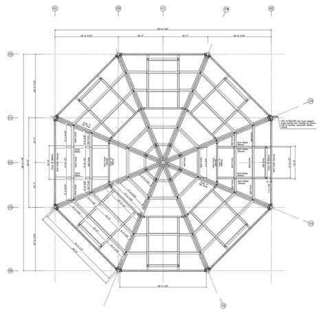 Gazebo Blueprints, Octagon House, Gazebo Roof, Gazebo Plans, Ganpati Decoration At Home, Masonry Work, Steel Trusses, Timber Frame Construction, Bamboo Structure