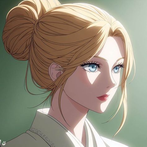 Blonde Girl Animes, Simple Animation Style, Manhwa Eyes Drawing, Blonde Hair Blue Eyes Character, Blonde Anime Characters Female, Blue Hair Oc, Blonde Girl Cartoon, Blonde Anime Woman, Anime Pfps