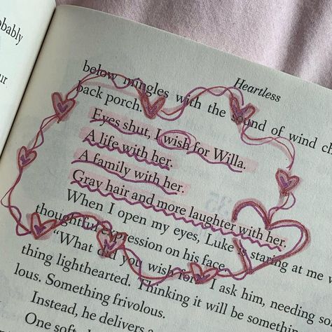 Cr. readwithbeau on ig Book Doodles Aesthetic, Types Of Highlights, Funny Book Quotes, Heartless By Elsie Silver, Book Annotation Ideas, Annotation Ideas, Heartless Book, Book Doodles, Book Annotation Tips