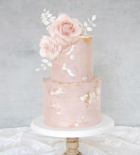 Pink wedding cake. Marbled buttercream with wafer paper flowers. Pink Marble Cake, Marbled Buttercream, Cake Styles, White Buttercream, Wafer Paper Flowers, Wedding Cake Ideas, Wedding Cake Photos, Pink Wedding Cake, Flowers Cake