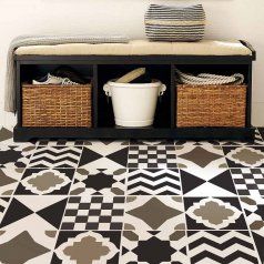 Geometric-Tiles-stencils-FLoor Staircase Table, Stenciled Curtains, Expensive Wallpaper, Tile Stencils, Faux Tiles, Patchwork Tiles, House Concept, Geometric Stencil, Tile Design Pattern