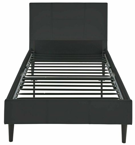 JD Furniture Welcome to JD FURNITURE Store Fast Delivery Best Customer Service Amazing Prices Secure Shopping DESCRIPTION _______________________________________________________________________________________ A great value bed that doesn't compromise on style, the Skylar single bed frame features black faux-leather upholstery and attractive all-over stitching detail. Crafted with metal slats, it's comfortable and supportive too. Brimming with understated elegance, finish off the look with luxurious linens and a soft, faux-fur throw. Metal frame. Base with metal slats. No storage. Size W96, L199, H87.5cm. Height to top of siderail 33cm. 15cm clearance between floor and underside of bed. Weight 21.5kg. Total maximum user weight 110kg. Self-assembly - 2 people recommended. __________________ Beds Single, Guitar Bedroom, Room Things, Single Bed Frame, Fur Throw, Faux Fur Throw, Luxury Linen, Understated Elegance, Memory Foam Mattress