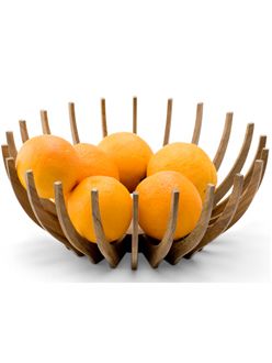 Contemporary Wooden Fruit Bowl By Skagerak. The majority of their designs are made for outdoor use, as they have mastered how to prepare and treat wood. Deco Fruit, Glass Bowl Decor, Wooden Fruit Bowl, Clean Decor, Wood Bowls, Wooden Bowls, Fruit Basket, Fruit Bowl, Design Store