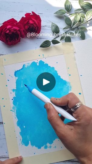 So simple watercolor painting 😎🙂 #watercolor #water #watercolourpainting watercolor | By Blooming_brushstokes Simple Watercolor Painting, Paint Trees, Simple Watercolor, Watercolor Tutorial, Watercolor Water, Watercolor Paintings Easy, Easy Watercolor, Watercolour Tutorials, Painting Watercolor