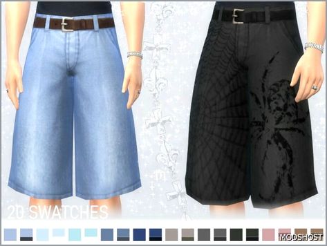 Download Baggy Jorts for Male for Sims 4 at ModsHost NOW! Baggy short jeans for males, without chains, 10 colors, each has a second version with a different theme, 20 swatches in total. Custom thumbnails for all swatches Type: Bottoms Recoloring Allowed: Yes #videogames #gaming #elder #male #everyday The Sims 4 Cc Men Clothes Jeans, Sims 4 Cc Sweatpants Male, Sims Cc Baggy Jeans, Sims 4 Cc Everyday Clothes Male, Sims 4 Cc Bottoms Male, Casual Sims 4 Cc, Sims 4 Baggy Jeans Cc Male, Baggy Jeans Sims 4 Cc, Sims 4 Baggy Jeans Cc