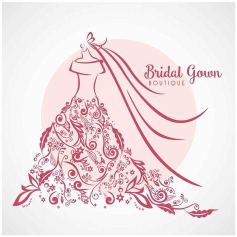 Dress boutique bridal floral logo templa... | Premium Vector #Freepik #vector #background #logo #wedding #business Bridal Logo, Logo Design Collection, Happy Birthday Template, Floral Logo, Birthday Template, Wedding Business, Dress Boutique, Clothing Logo, Instagram Blog