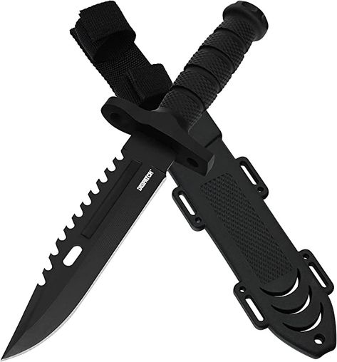 Amazon.com: DISPATCH Tactical Bowie Survival Hunting Rambo Bushcraft Knife with Kydex Sheath Military Combat Fixed Blade, with Non-Slip Handle, for Camping, Hunting, and Adventure, 12.2" Closed : Tools & Home Improvement Survival Hunting, Bushcraft Knife, Kydex Sheath, Tactical Survival, Prepper Survival, Bushcraft Knives, Military Combat, Bowie Knife, Kydex