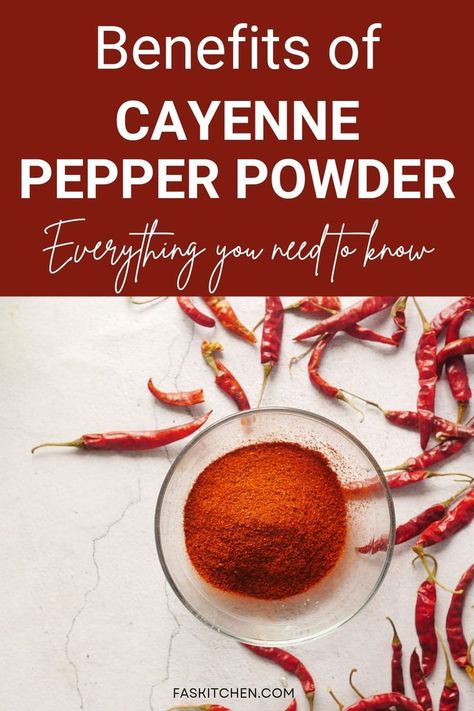 A vibrant pin showcasing the complete guide to Cayenne Pepper Powder: nutrition, benefits, usage tips, where to buy, and proper storage techniques. Spice up your life with this fiery and healthy addition! 🌶️🔥 #CayennePepper #SpiceGuide Cayenne Pepper Powder, Cayenne Pepper Benefits, Magic Herbs, Pepper Powder, Hottest Chili Pepper, Cayenne Pepper, Holistic Medicine, Chili Peppers, Culinary Skills