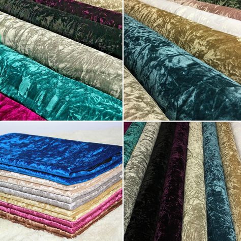 "A Luxury, Premium Medium Weight Ice Crush Velvet which creates a lovely Crinkle/Cracked touch Velour with a 1-Way Stretch Velvet ideal for Craft, Decoration,Dress, Soft Furnishing. Christmas use, Blanket/ Dog beds and much much more. Ice Crush Velvet Fabric 60\" (150cms) Wide  97% Polyester 3% Spandex Wash at 30 degrees  220gsm weight  Available in 20+ colours Purchases of more than one length will be sent as one continuous piece. This is a multi-listing - choose your length and colour from the Ice Effect, 60 Dress, Dress Craft, Tartan Fashion, Baby Pink Dresses, Crushed Velvet Fabric, Blue Velvet Dress, Rose Velvet, Craft Decor