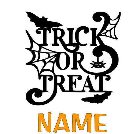 trick or treat bag with customized namePick from our Three Images and personalize with your child's name. Features6 oz COTTON CANVASBasic flat tote22 cotton canvas handles14.5 x 15.5Non-branded label/tag Halloween Cricut, Halloween Stencils, Halloween Vinyl, Free Cricut, Projets Cricut, Cricut Halloween, Halloween Silhouettes, Cricut Designs, Halloween Bags