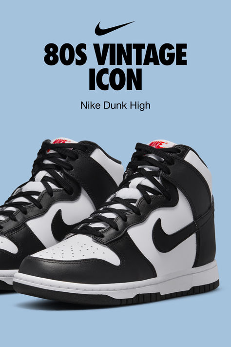 The classic hoops design channels '80s vintage back onto the streets, meet Nike Dunk High. Shop Nike.com Shoes For Women Jordan, High Dunks, Where To Buy Nike Dunks, Nike Sneaker, Cheapest Nike Dunks, Jordan Dunks, Womens Panda Dunks, Jordan Shoes Cheap Black And White, High Top Panda Dunks