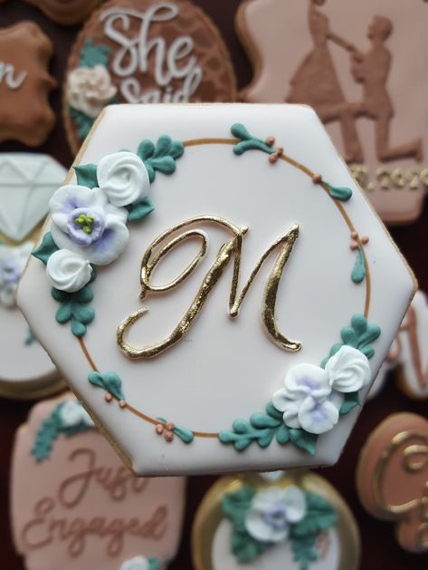 15 Cookies Decorated, Monogram Decorated Cookies, Floral Birthday Cookies Decorated, Elegant Wedding Cookies Decorated, Decorated Cookies For Wedding, Floral Sugar Cookies Decorated, Quinceanera Cookies Decorated, Name Cookies Decorated, Elegant Decorated Cookies