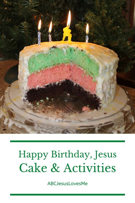 If you’ve had a preschooler or elementary-aged child, you’ve experienced the joy of birthdays. These kiddos love to tell everyone they come in contact with how old they are. They await the celebration of their day and the presents hoped for. This connection of birthday excitement is why focusing on Jesus’ birthday during Christmas provides such a large impact on this age group. This post provides ample ideas – from simple to more detailed – to host your own “Happy Birthday, Jesus” party! Birthday Excitement, Happy Birthday Jesus Cake, Jesus Birthday Cake, Jesus Cake, Happy Birthday Jesus Party, Jesus Birthday Party, Wordless Book, Jesus Birthday, Book Cake