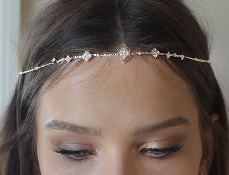 Boho Bridal Headband, Boho Bridal Headpiece, Headband Wedding Hair, Accessories Bride, Boho Headpiece, Wedding Hair Headband, Bride Headband, Hair Chains, Bride Headpiece