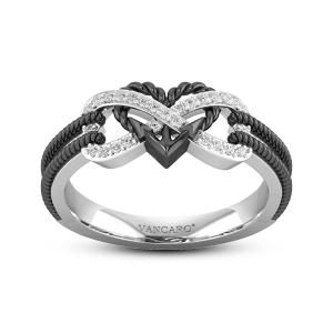 Gothic Jewelry Rings, Gothic Wedding Rings, Gothic Engagement Ring, Silver Promise Rings, Infinity Heart, Gothic Rings, Black Ring, Discount Jewelry, Designer Fashion Jewelry