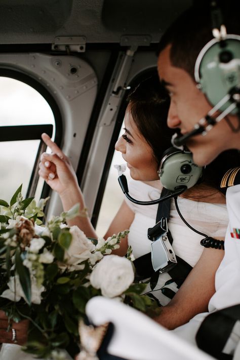 Pilot Copilot Wedding, Aviation Couple Photoshoot, Rich Hobbies, Airplane Elopement, Aviation Photoshoot, Helicopter Photoshoot, Aviation Wedding Theme, Helicopter Wedding, Pilot Wedding