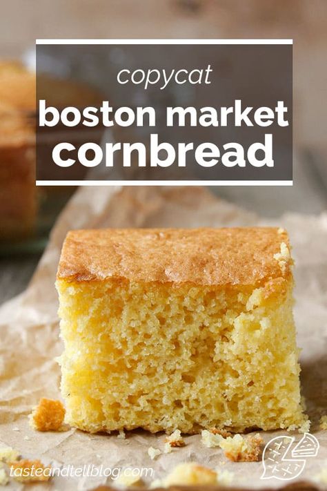 Copycat Boston Market Cornbread, Fluffy Cornbread Recipes, Boston Market Cornbread Recipe, Boston Market Cornbread, Assorted Breads, Bread Sides, Wendy's Chili Recipe, Darius Cooks, Sweet Cornbread Recipe