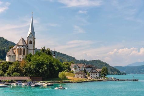 Top Things to do at the Wörthersee, Carinthia, Austria - The Vienna BLOG Klagenfurt, Boat Ride, Tower Of London, Old Church, Bike Tour, Beautiful Lakes, Ancient Cities, Historic Buildings, Historic Homes