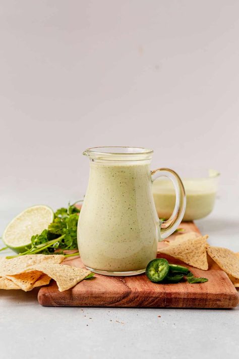 Creamy Jalapeño Ranch Recipe (Dip & Dressing) Ranch Shrimp, Cilantro Lime Ranch, Cilantro Lime Ranch Dressing, Cilantro Ranch Dressing, Cilantro Ranch, Jalapeño Ranch, Jalapeno Ranch Dressing, Shrimp Bowl, Classic Dressing