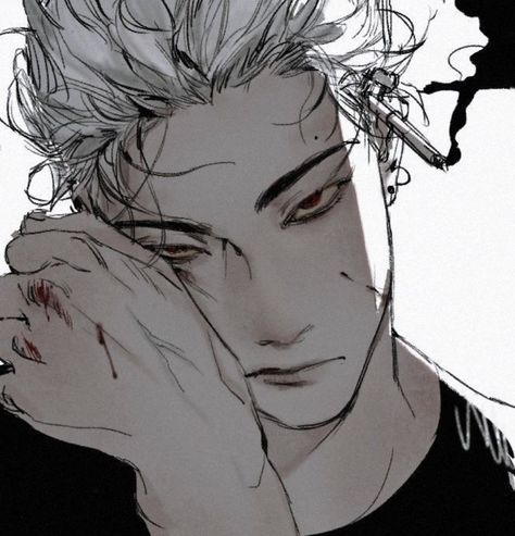 A Drawing, White Hair, Wattpad, Twitter, Hair, White